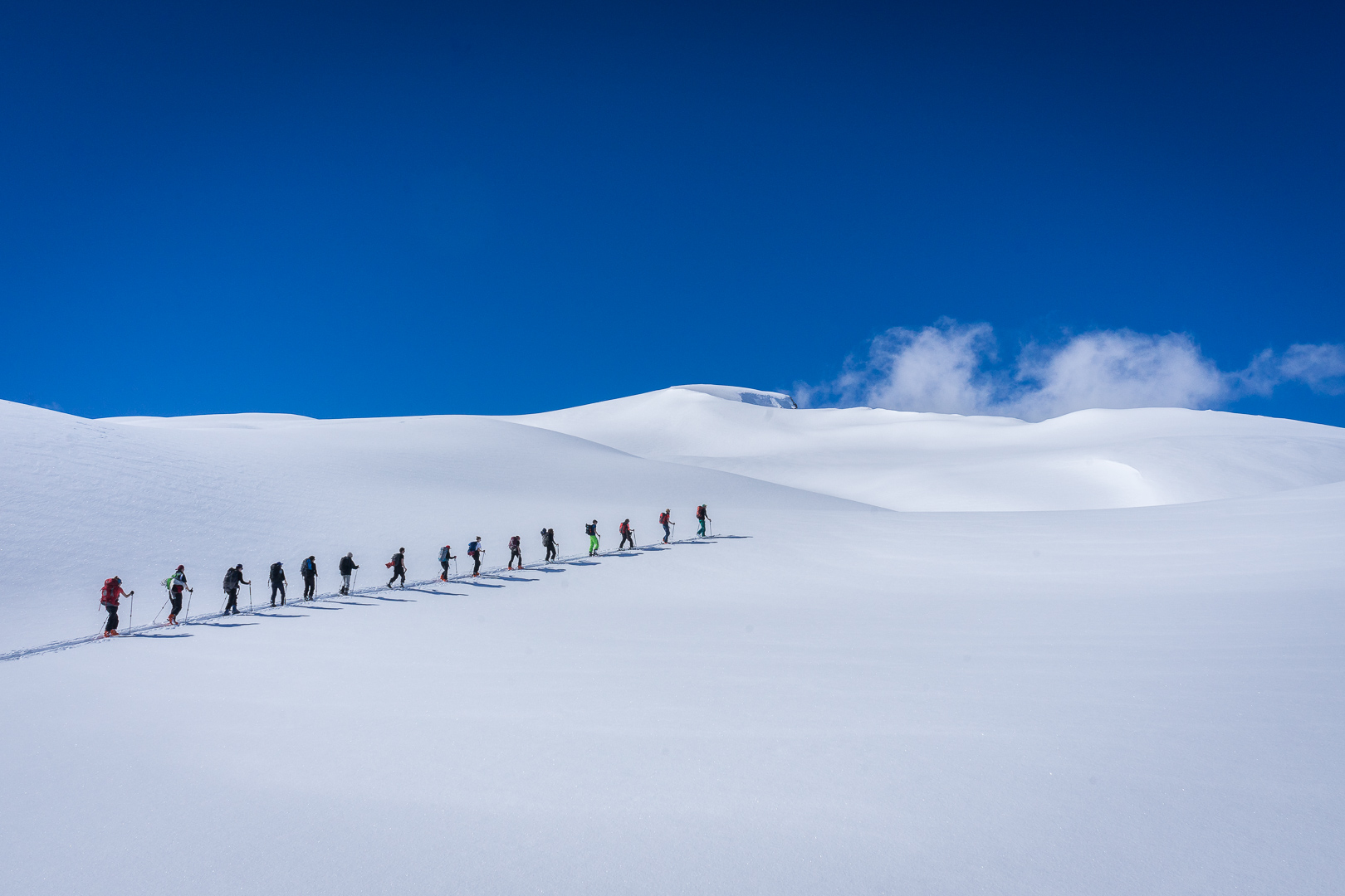 Colonne en direction du Crêt du Boeuf – Séjour Jeune 2019